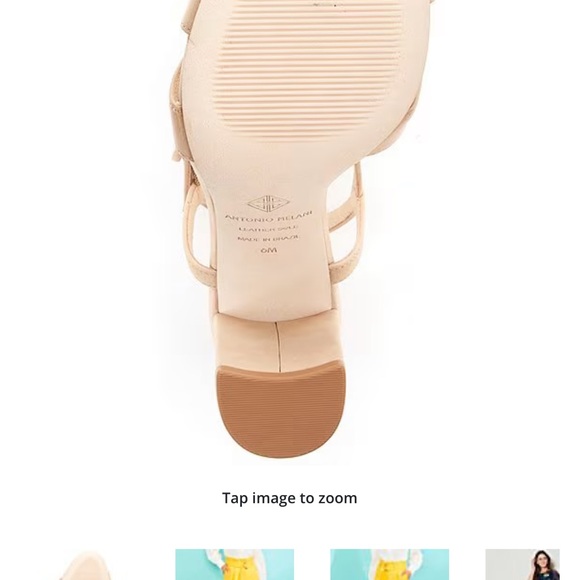 Antonio Melani Geena Nubuck Leather Ankle Strap Heels - Picture 8 of 12